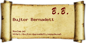 Bujtor Bernadett névjegykártya