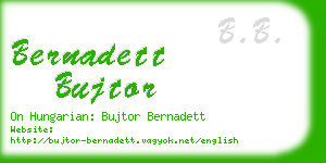 bernadett bujtor business card
